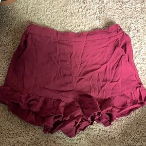 Maroon dress shorts